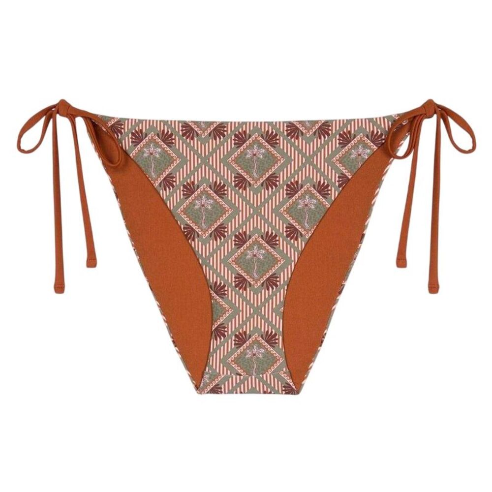 Chelsea Peers Womens/Ladies Geometric Bikini Bottoms / Brown/Multicolored